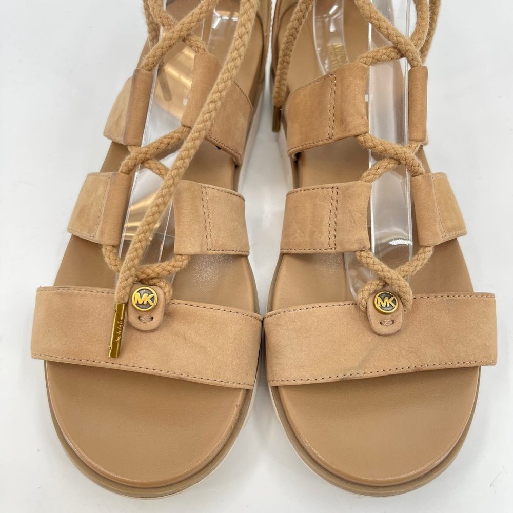 KORS Michael Kors Tan Leather Sandals | Breathable and Classic - Picture 7 of 8